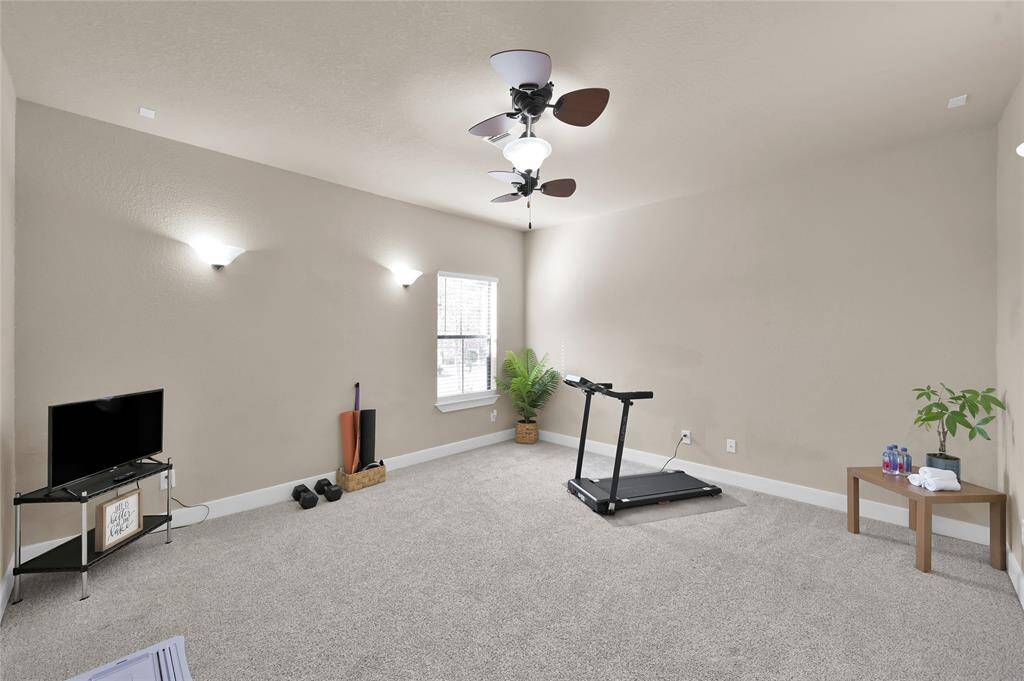 Workout/theater room