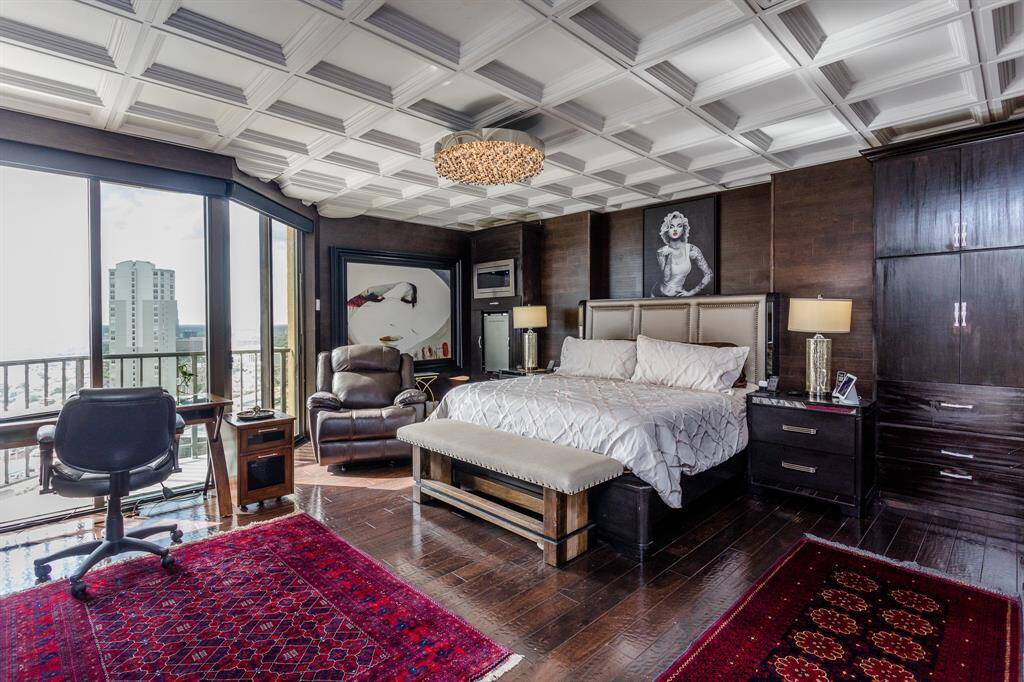 Primary bedroom with lots of natural light