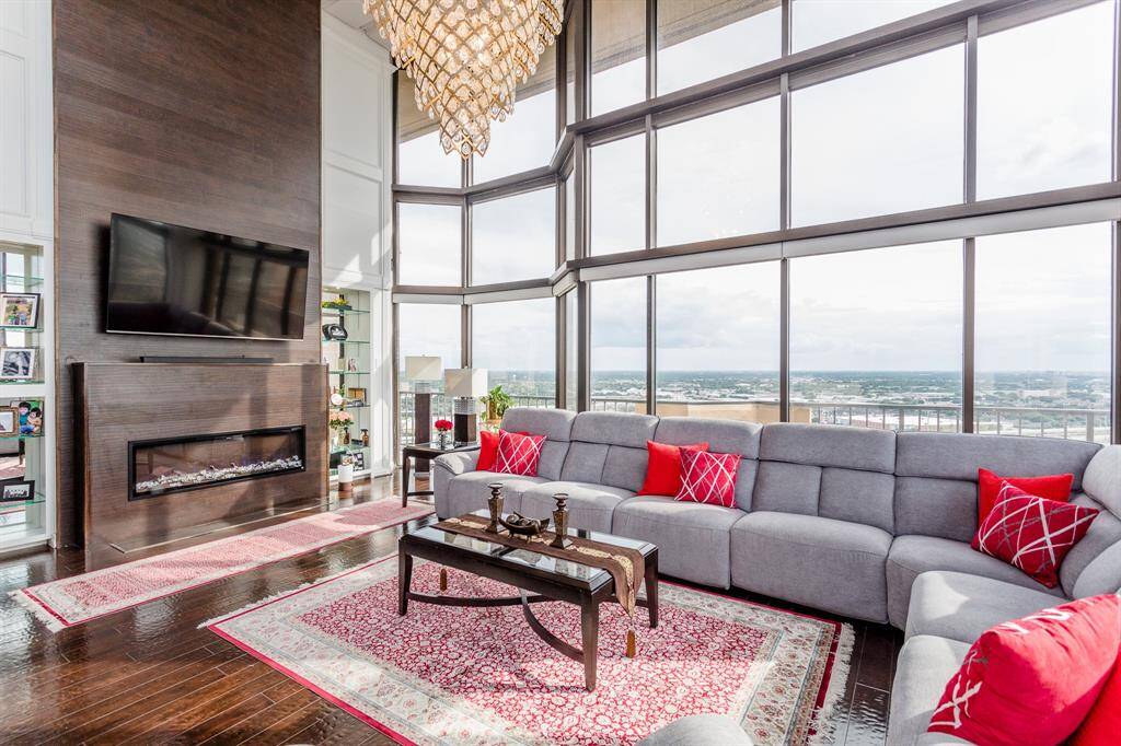 Remote controlled fireplace to cozy up to!