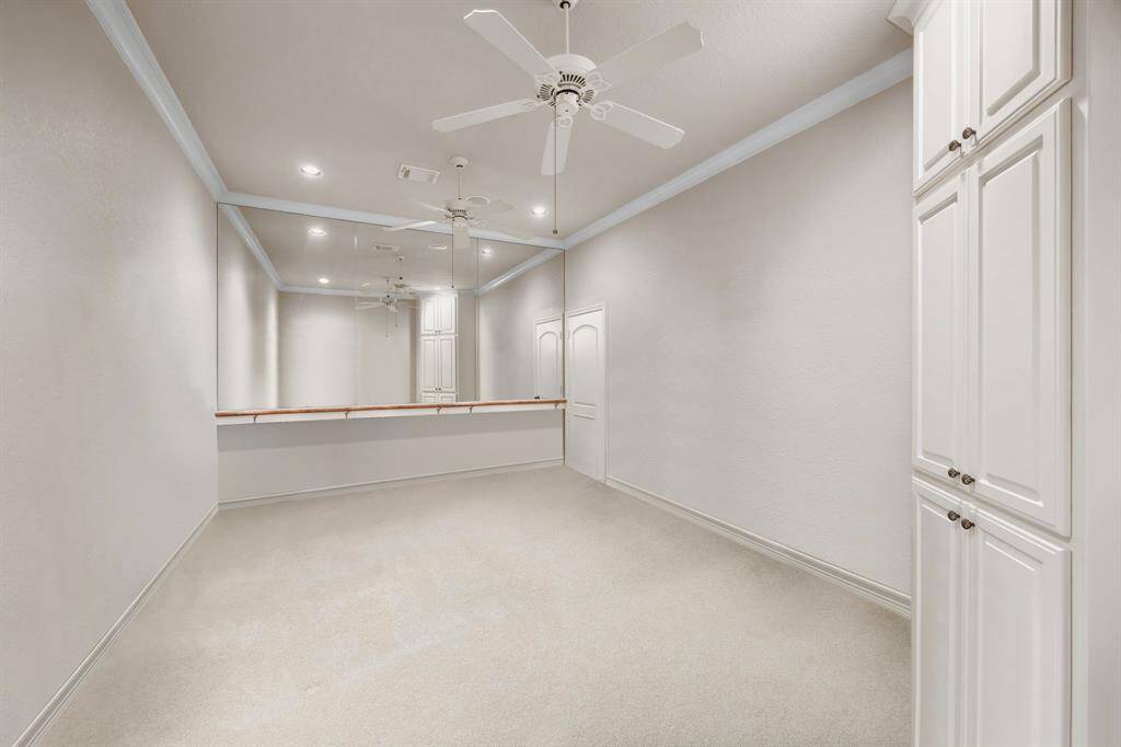 The second room down the upstairs hallway is this incredible flex room. Currently used as storage space with its own attached walk in closet (4' x 14') this room offer unlimited options from another bedroom, gym, or maybe a golf simulator.