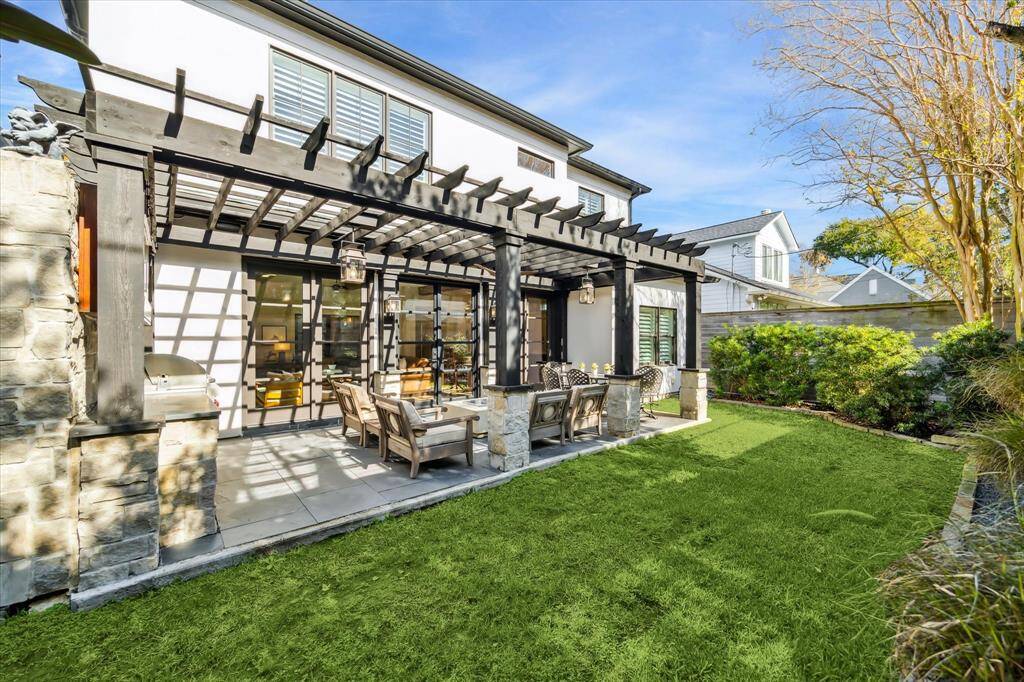 This grassy area is perfect for soccer play or a swing set.