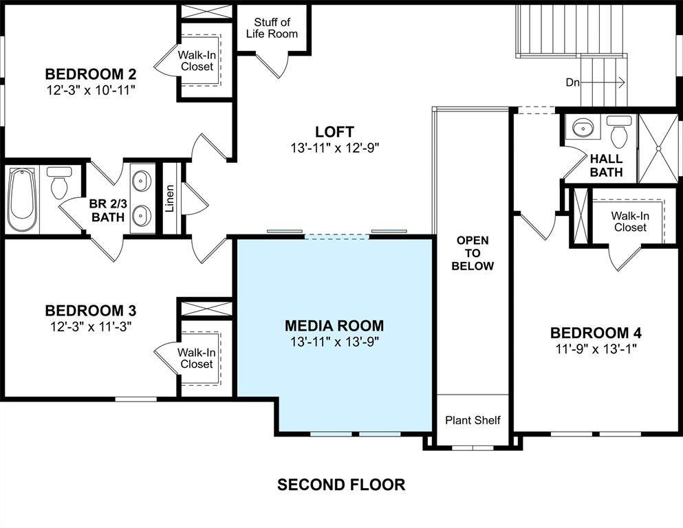 The Stirling floor plan by K. Hovnanian Homes. 2nd Floor Shown. *Prices, plans, dimensions, features, specifications, materials, and availability of homes or communities are subject to change without notice or obligation.