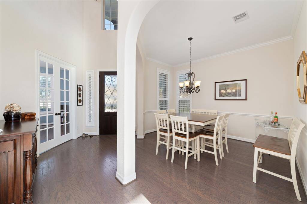 formal dining across from office and half bath