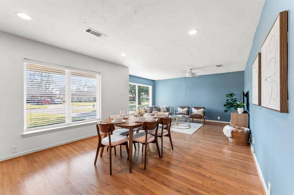 Beautiful, original hardwood floors are found throughout most of the home. Enjoy an open concept floorplan with functional, defined living spaces.