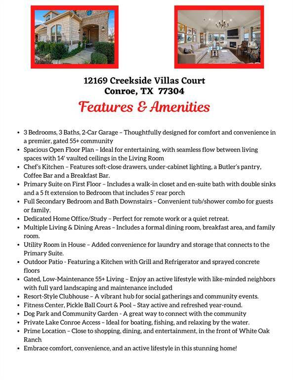 Take. your time to review these amazing features and amenities