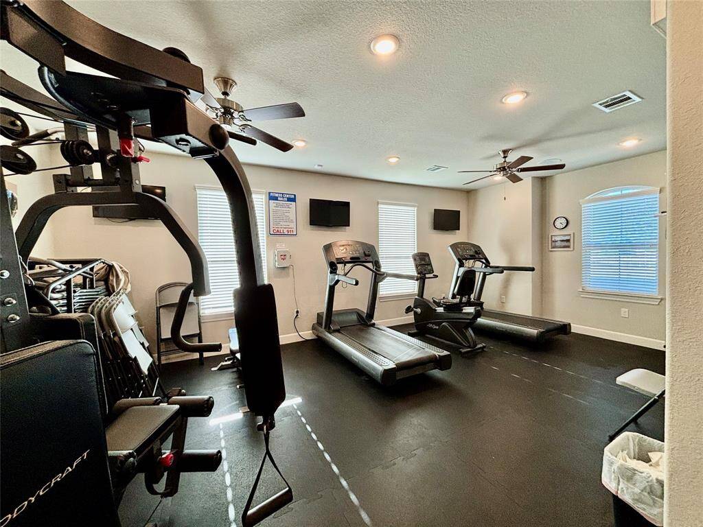 Within the 55+ Clubhouse it provides you with an Exercise Gym that features treadmills, a multi-station workout machine and additional areas for community activities
