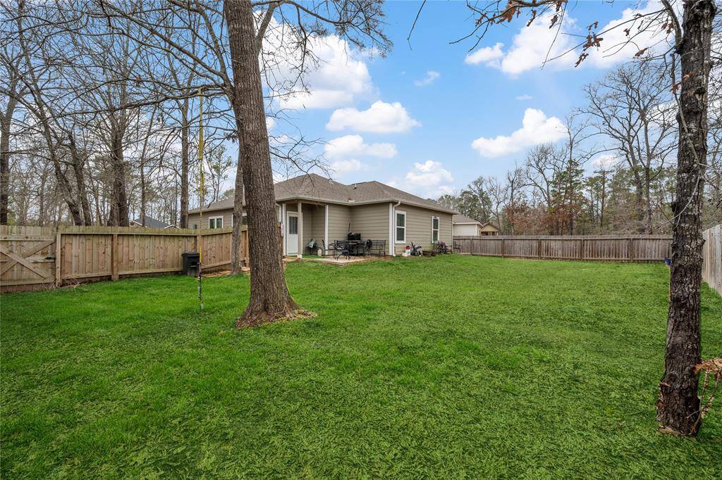 Backyard fully fenced