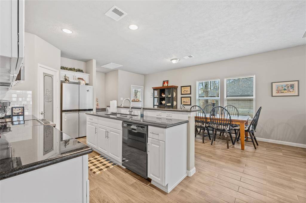 Open concept kitchen and dining