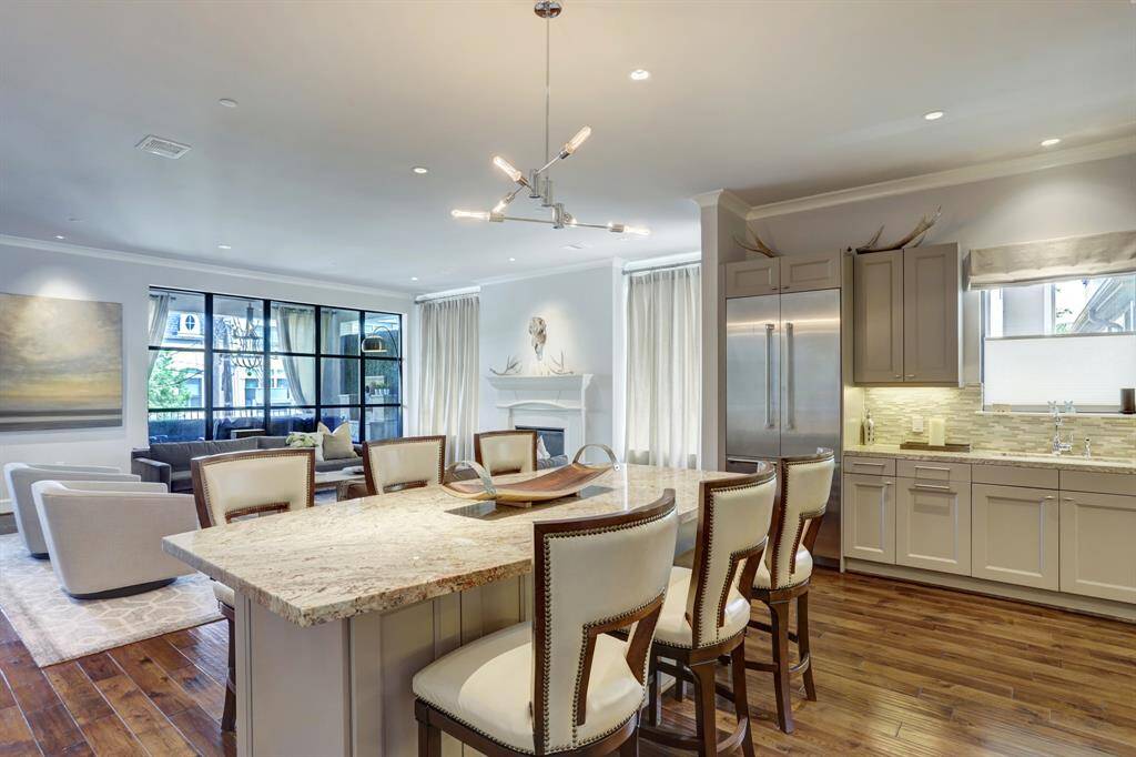 The kitchen opens up into the living room - perfect for entertaining!
