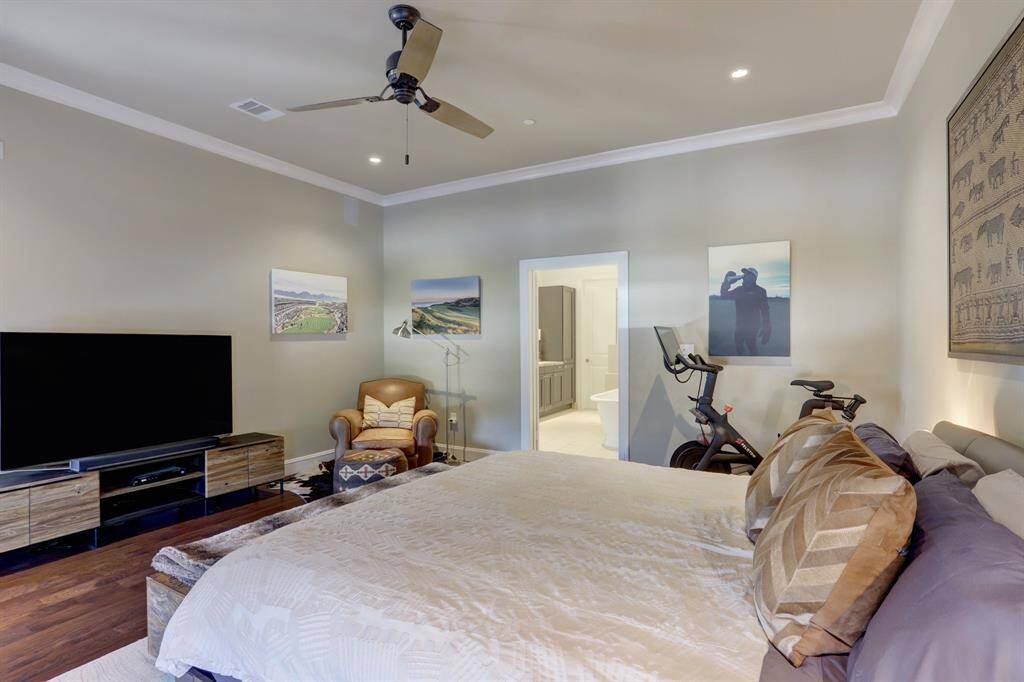 Another view of the primary suite and it's ensuite bathroom.