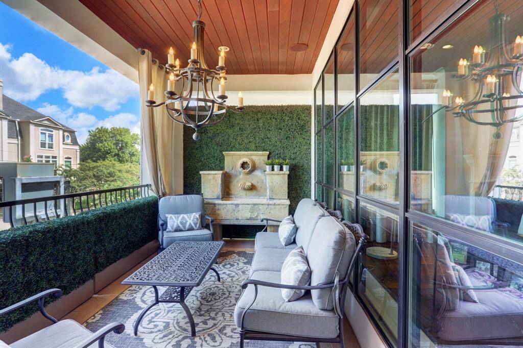 This east-facing balcony is such an oasis and perfect for entertaining or unwinding after a long day!