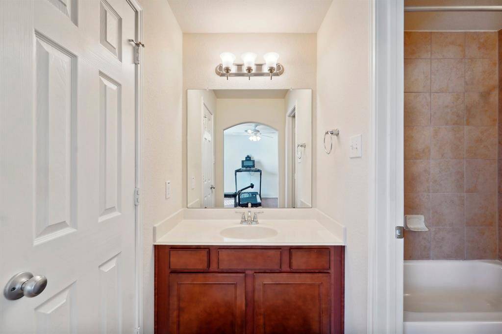 Bedroom 2 with it's own private sink and direct bathroom access