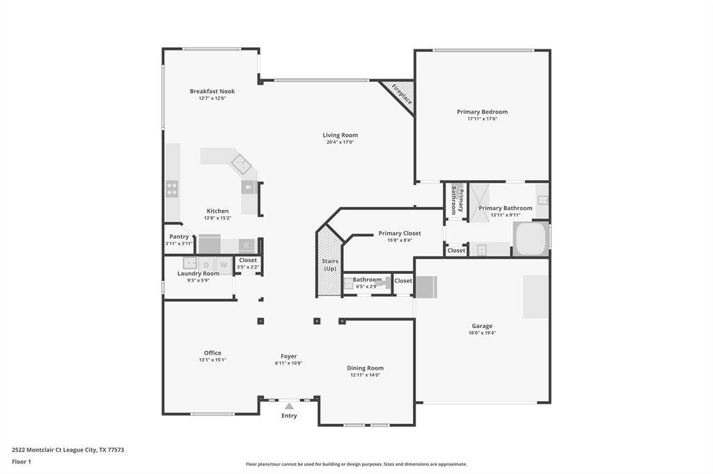 Floor plan of the 1st floor