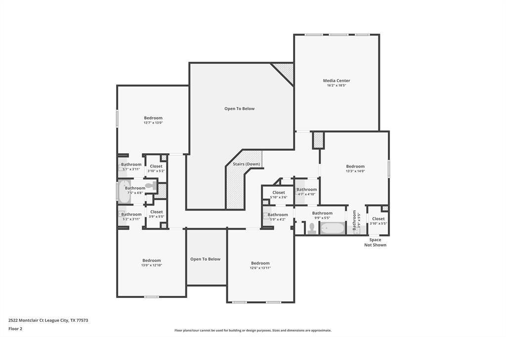 Floor plan of the 2nd floor
