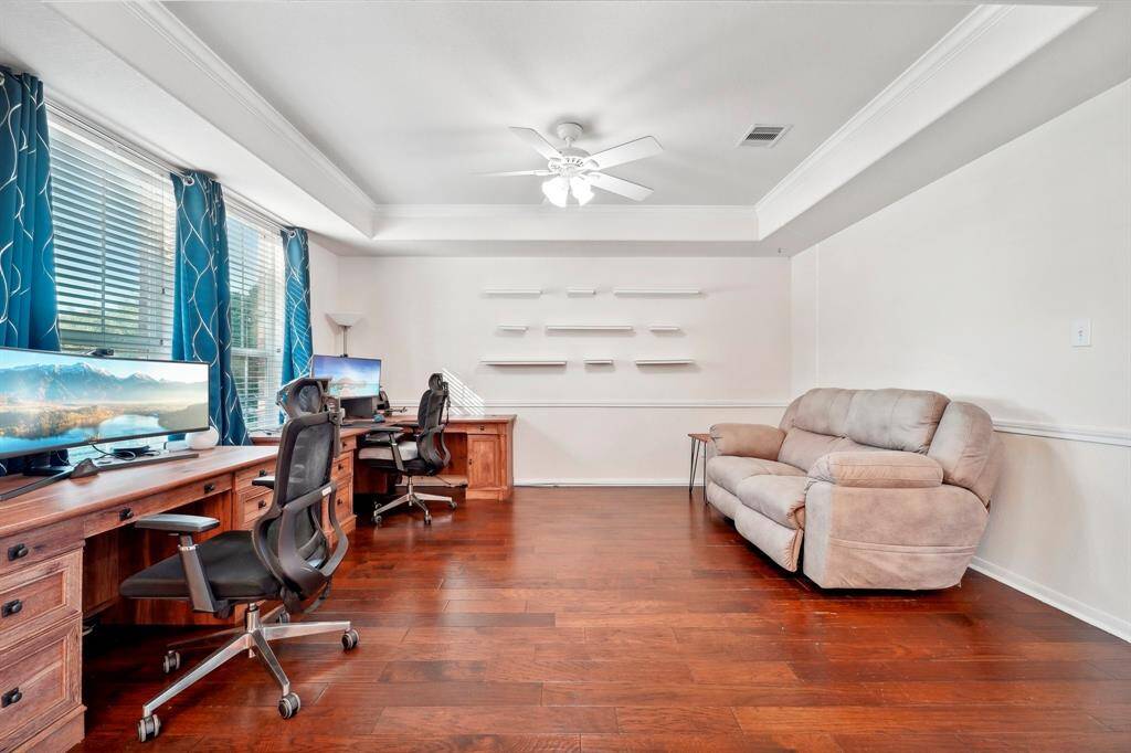 This Formal Living is used as a Study, and French doors can easily be added to enclose it and add privacy.