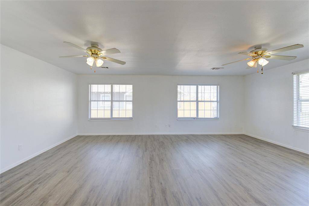 Large living and dining space