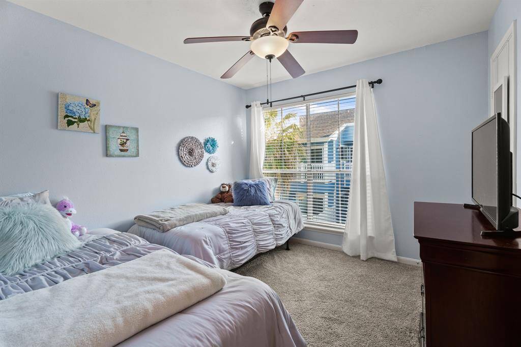 The secondary bedroom could also be used as a study.