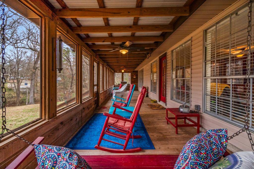 Family and friends can all gather on the covered back porch to enjoy the beautiful sunsets!