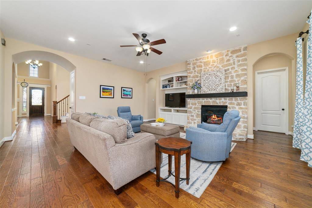 Family room looking toward the front entrance