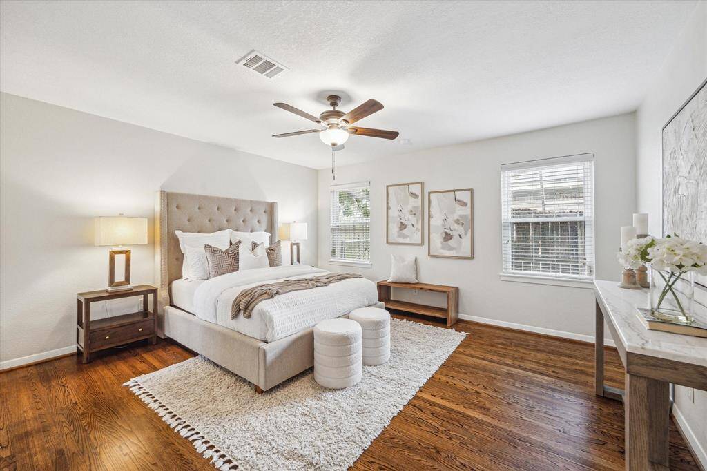 This private owner’s retreat is a great space to begin and end your day. This retreat offers hardwood flooring, neutral paint, ample space for your California King, a large walk-in closet and an updated ensuite bathroom.