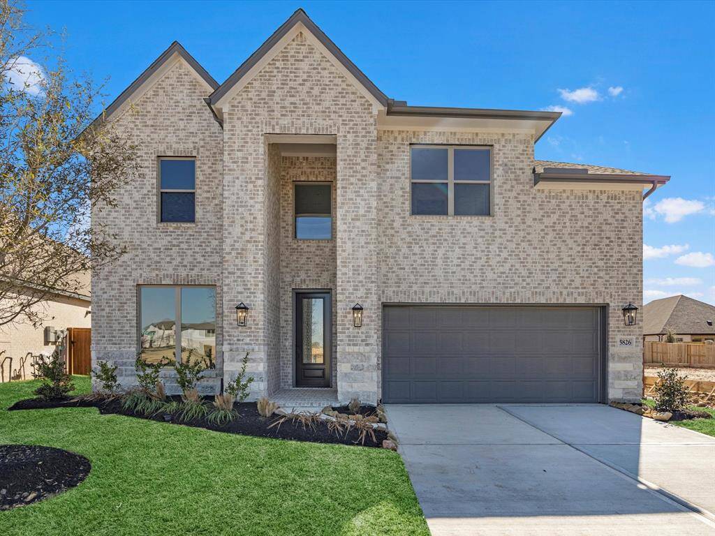 MOVE IN READY!! Westin Homes NEW Construction (Albany IX, Elevation K) Two story. 4 bedrooms. 3.5 baths. Green grass added to enhance photo.