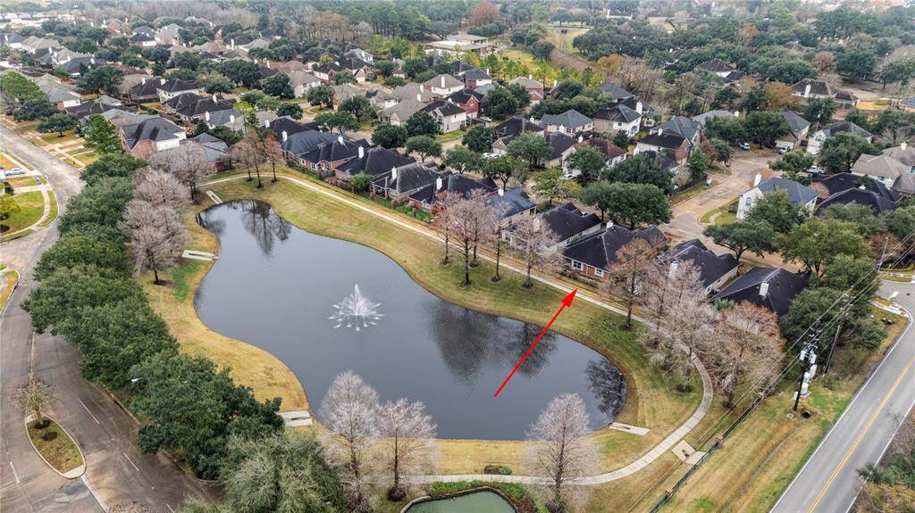 Overhead view of house