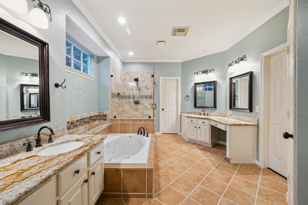 Primary bathroom beautifully updated.