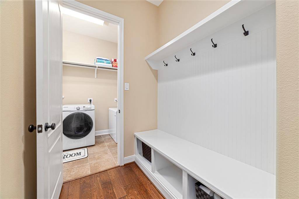 Mudroom with beadboard and plenty of storage