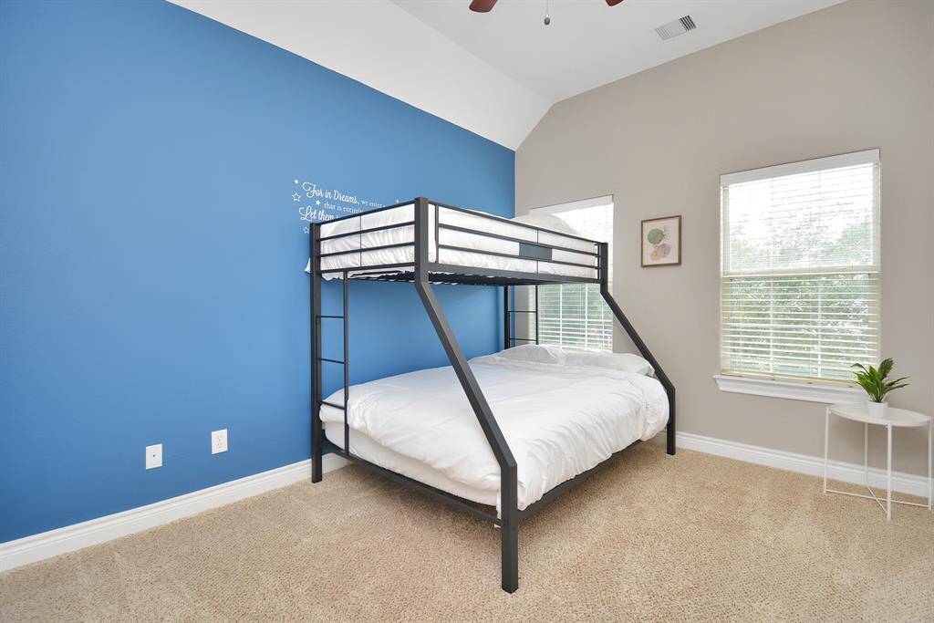 2nd bedroom with ancient wall design
