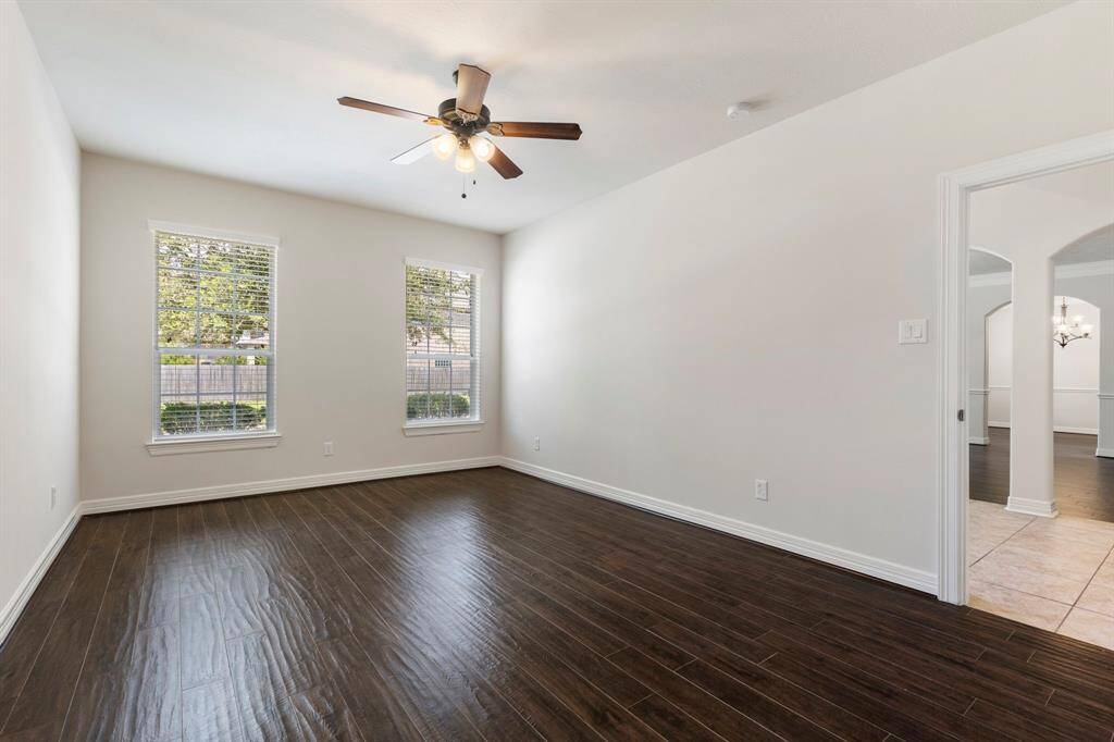 This is the perfect formal study located on the 1st floor, but could also be a 6th bedroom with easy access to a full bathroom, perfect as a guest suite.
