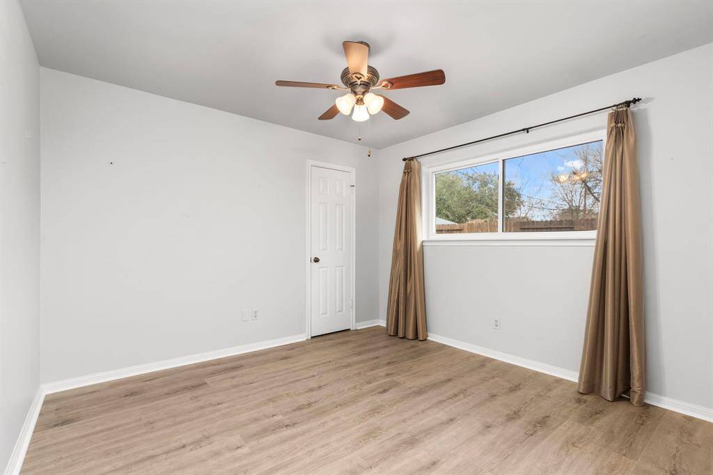 Secondary bedroom with large closet.