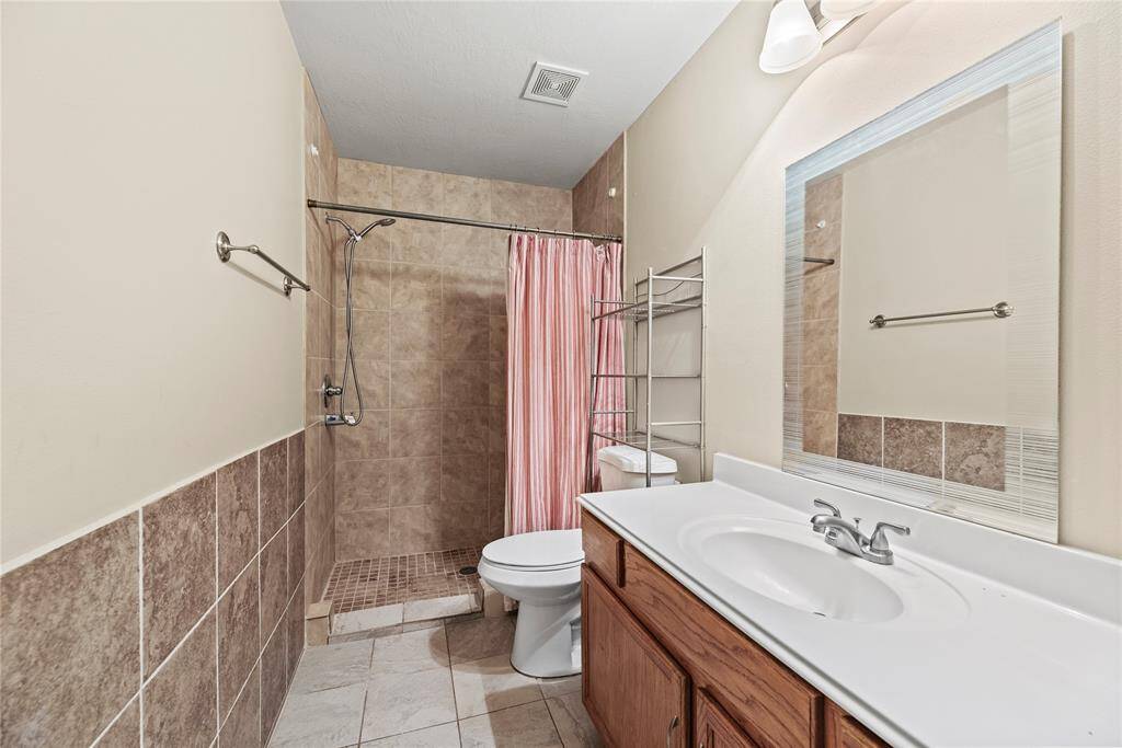 Secondary bath with shower only