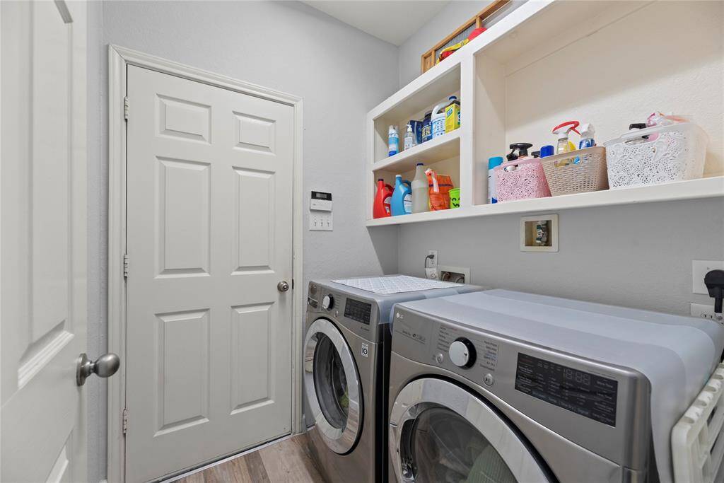 Laundry room in house