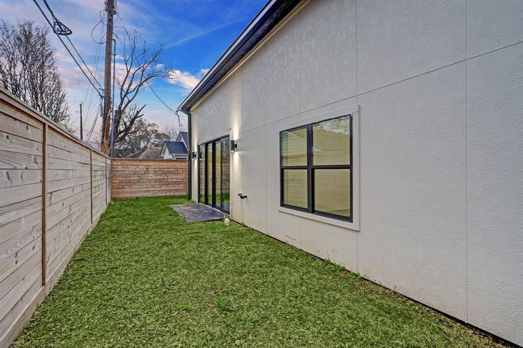 View of backyard.