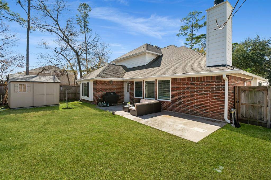 back yard with additional storage