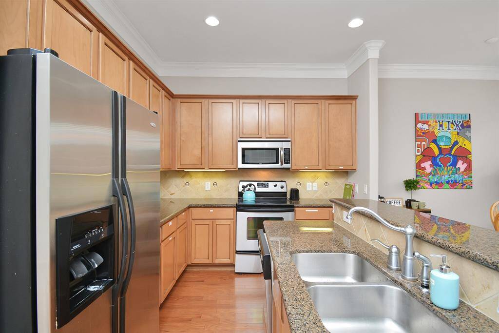 Beautiful kitchen with stainless steel appliances