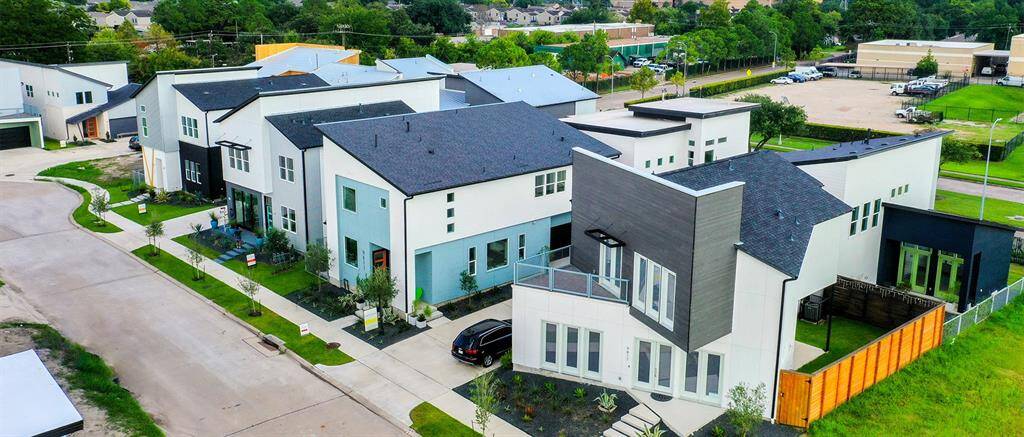 Aerial View of Distinct "Anti-Cookie Cutter" Architecture