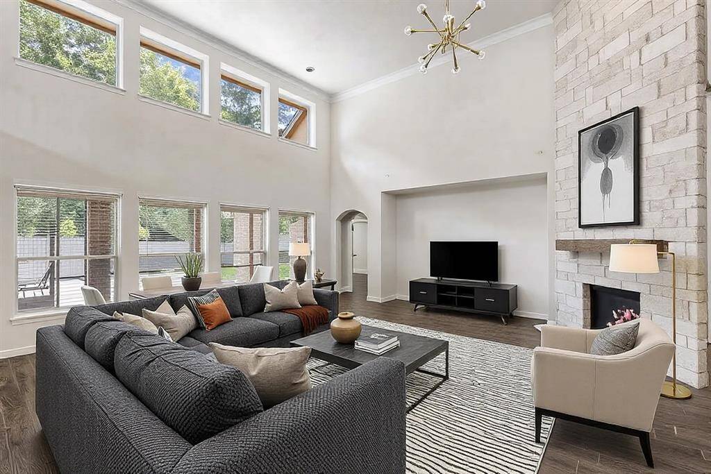 So much space for your family to spend time together. This room has been virtually staged.