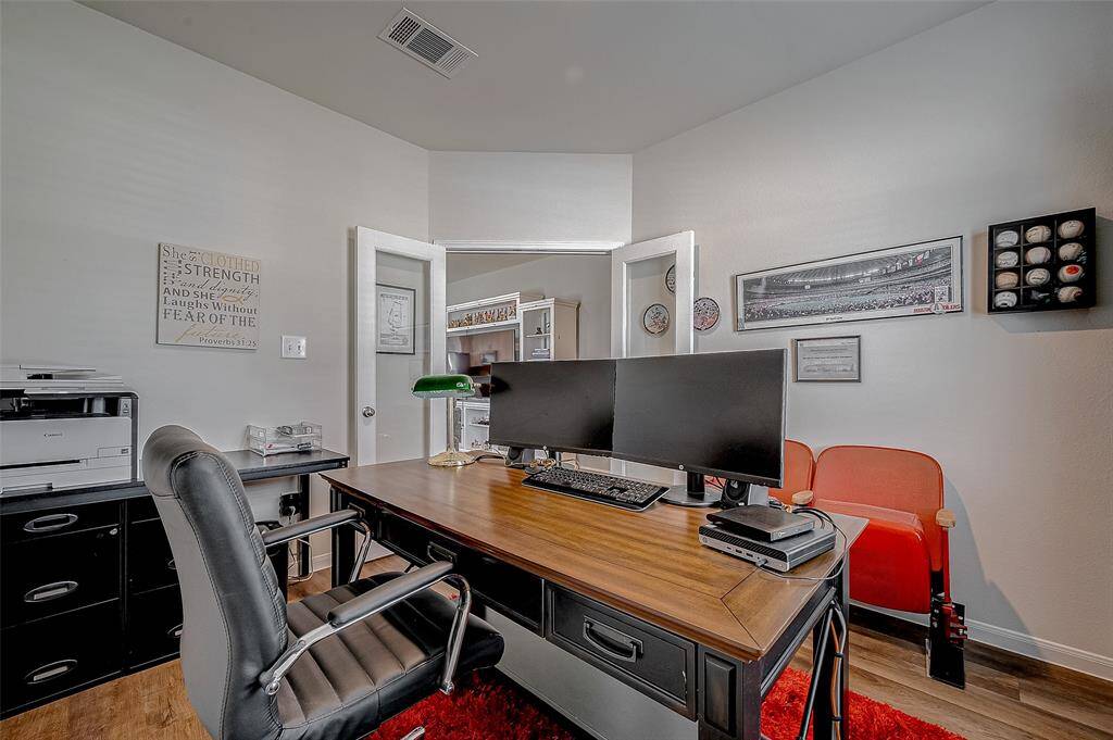 The office right off the living room and front door.