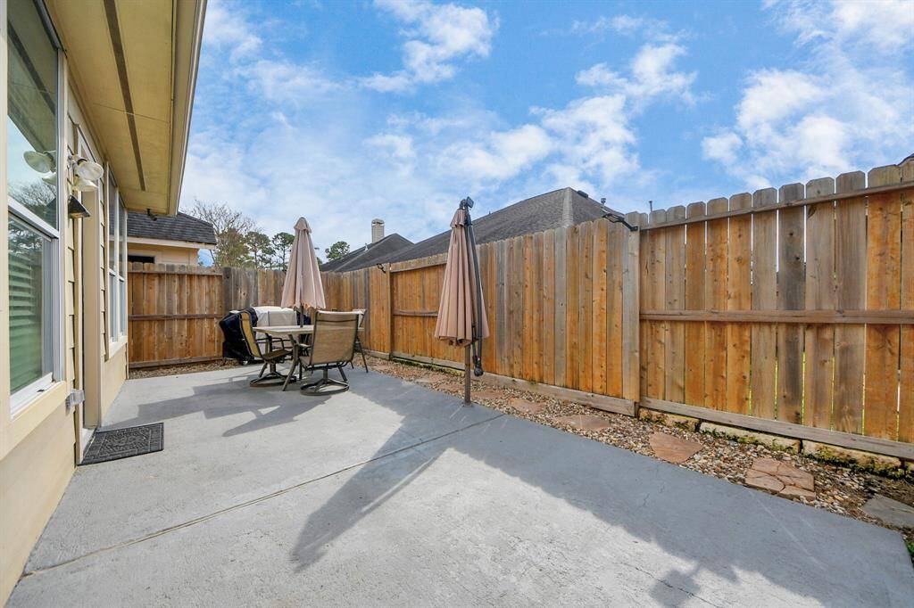 Generous back patio for entertaining