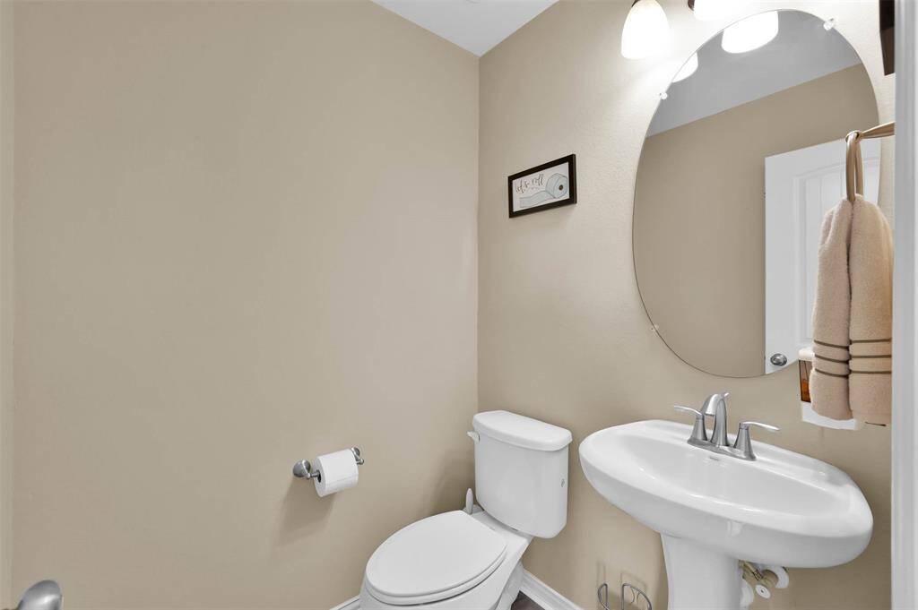 The half bath upstairs by the game room is a must! So convenient!