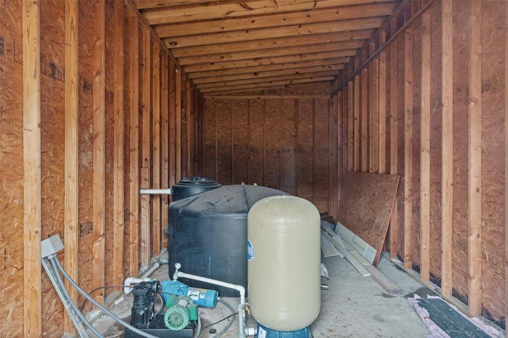 Inside of the well house.