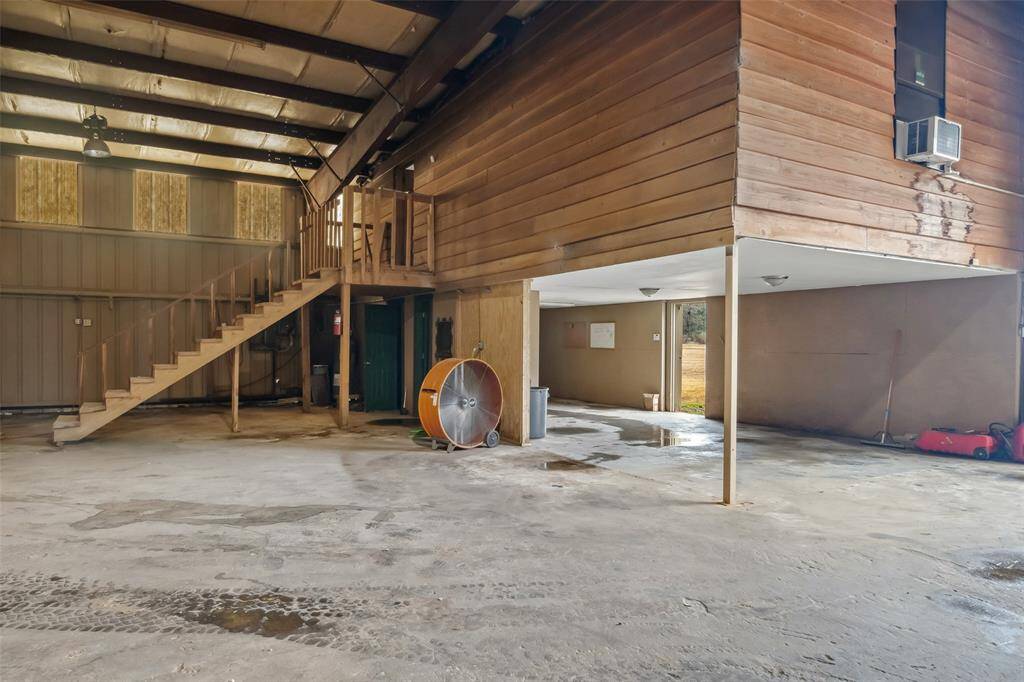 The second story office/ storage area.  All the wood was made from the old sawmill.
