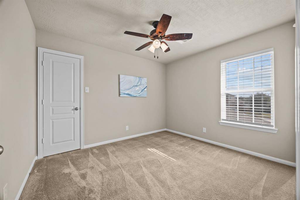 Bright and inviting second bedroom with ample natural light and cozy carpeting.