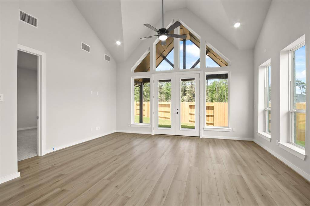High cathedral ceilings
