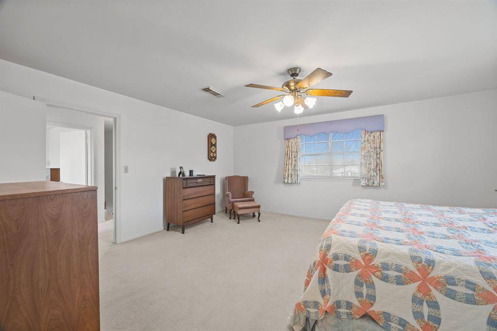 Plenty of room in the Primary Bedroom for Dressers and Nightstands if desired. Along with a large Walk-In Closet.