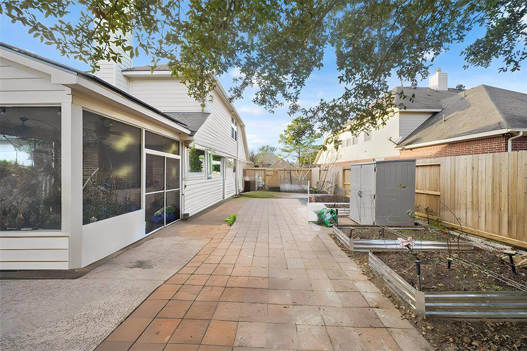 While ample space provides plenty of room for gardening and creating your ideal outdoor retreat.
