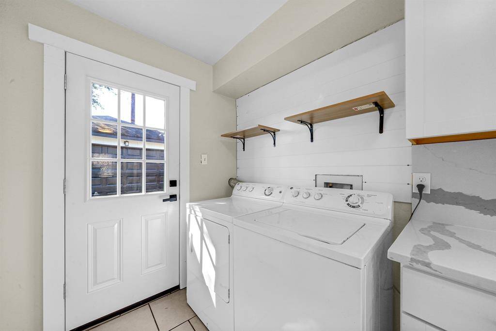 Laundry area off the kitchen.