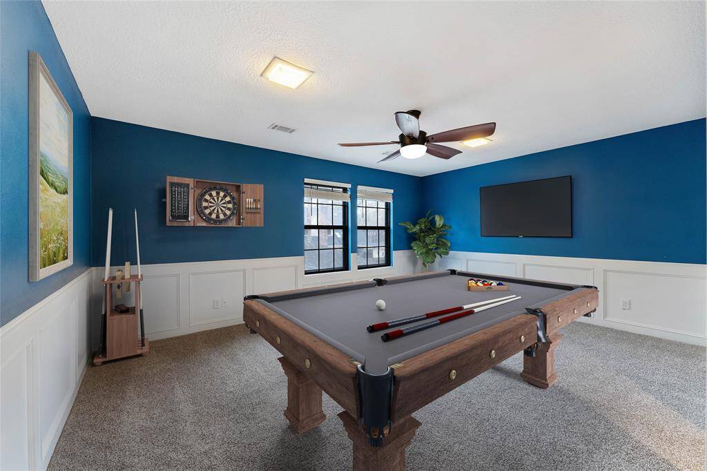 Game room up. Virtually Staged.