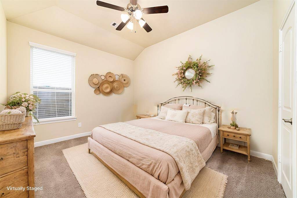 Virtually staged secondary bedroom 1